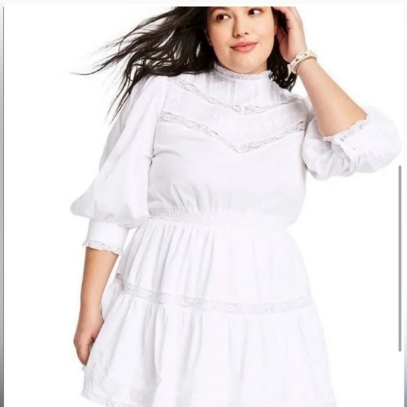 LoveShackFancy White Long Sleeve Dress - Picture 6 of 15
